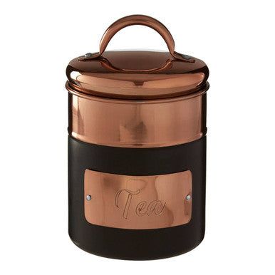Charcoal and Copper Tea Canister - Prescott