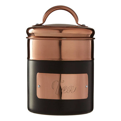 Charcoal and Copper Tea Canister - Prescott