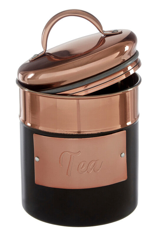 Charcoal and Copper Tea Canister - Prescott
