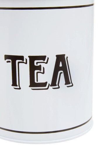 White Metal Tea Canister - Grocer