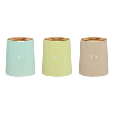Beige Ceramic Tea Canister - Fletcher