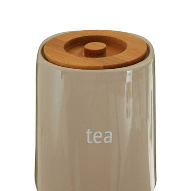 Beige Ceramic Tea Canister - Fletcher