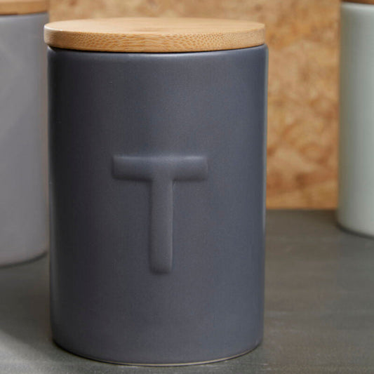 Dark Grey Tea Canister - Fenwick