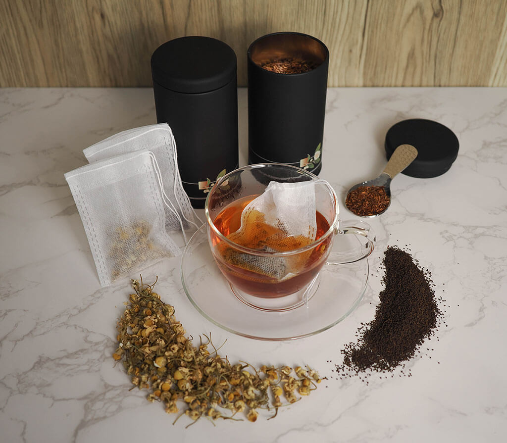 Fill Your Own Tea Bags - Non-woven Fabric with Drawstrings