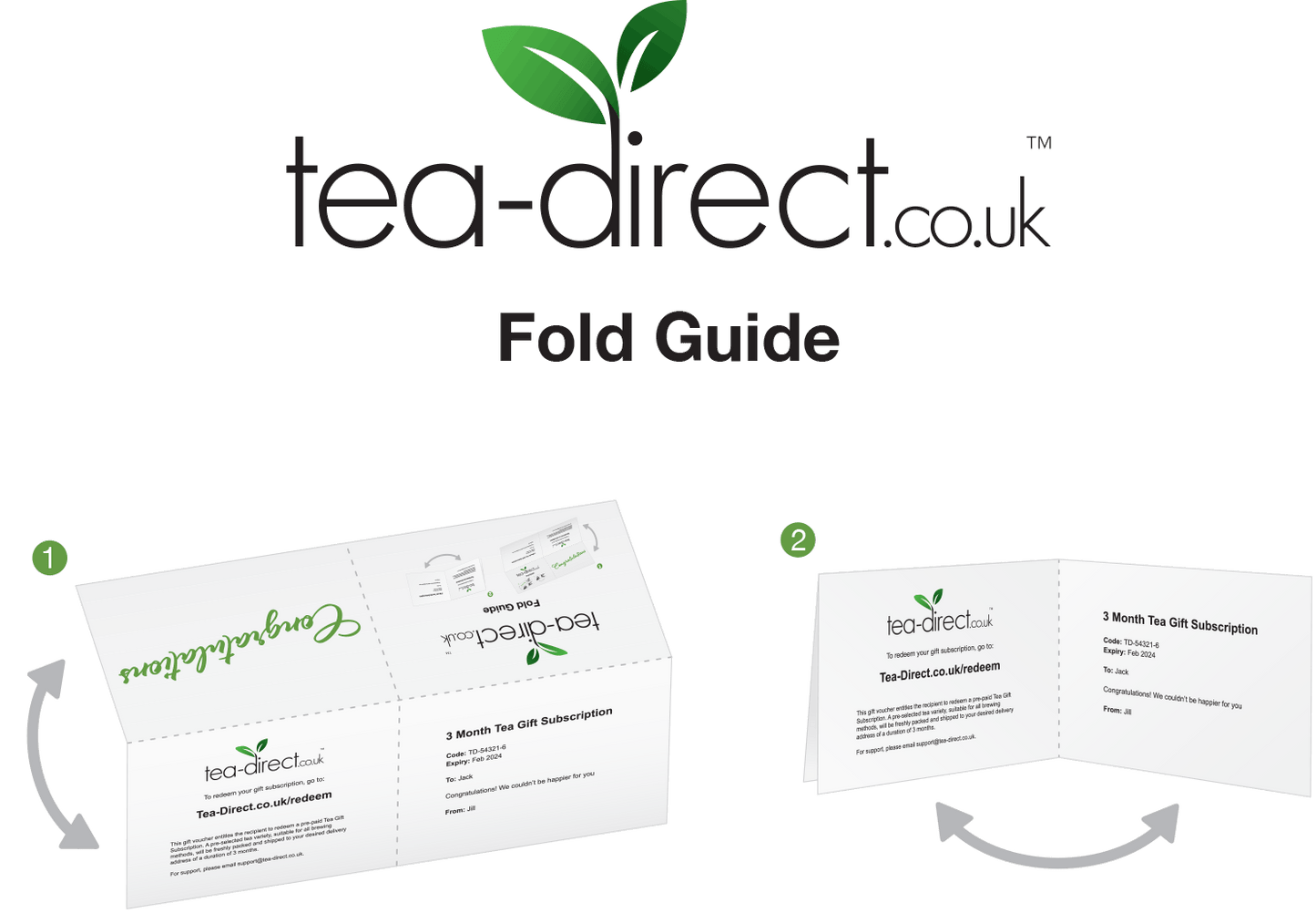 Tea Direct Gift Subscription - Email and Print